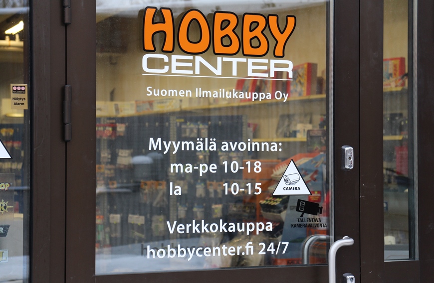 Huom. Kuvasta poiketen Hobby Center on auki 7.12.2016 alkaen ma-su aina jouluun saakka. Kuva: KivaaTekemistä.fi