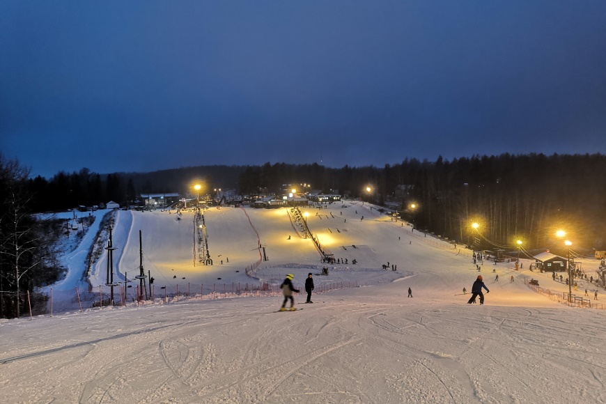 Talma Ski is one of the earliest places with snow in Southern Finland and beautiful also in the evening light. Photo: LikeFinland.com