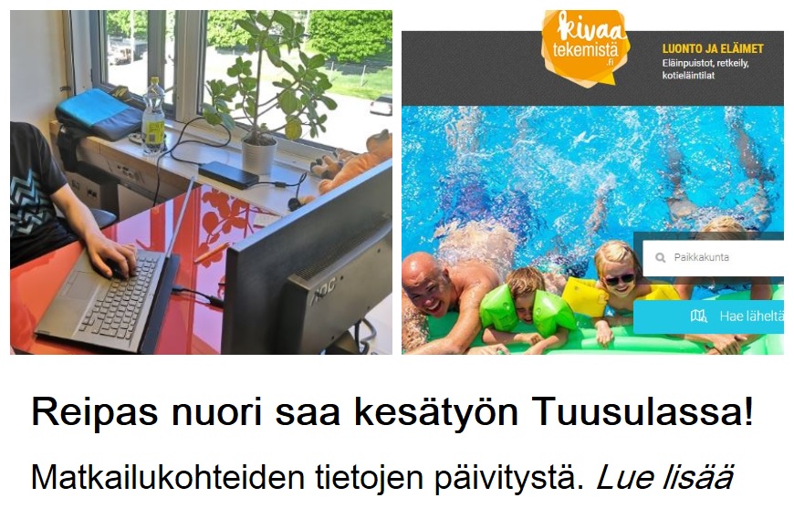 KivaaTekemistä.fi on työllistänyt kesäisin nuoria vuodesta 2013 lähtien. Kuvat: KivaaTekemistä.fi