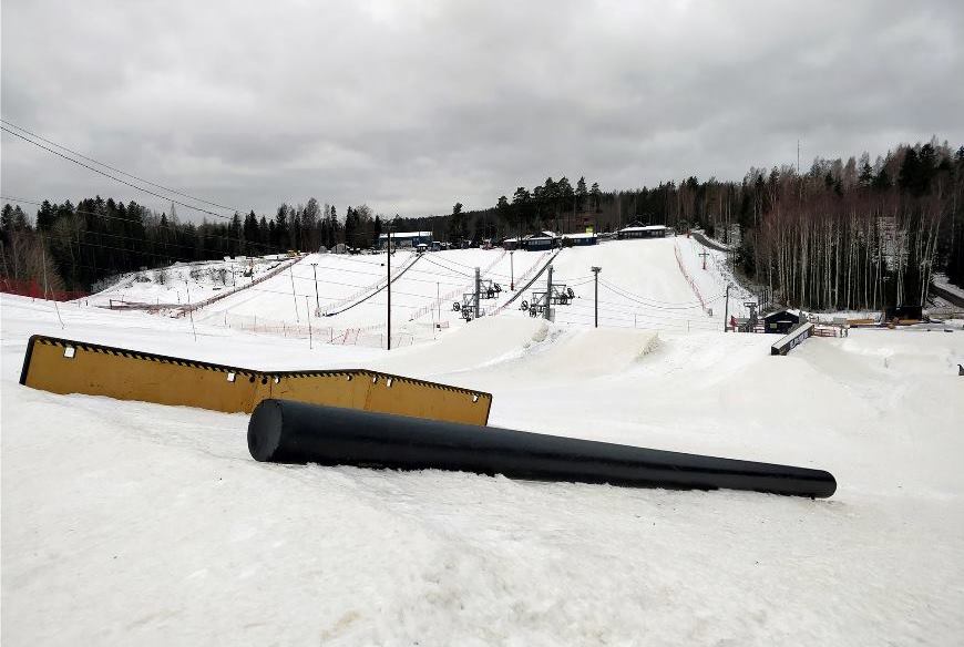 Talma Snow park in Jan 2018 with tubes, rails and boxes. Photo: Talma Ski